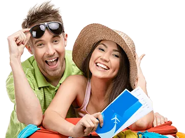 Happy travelers